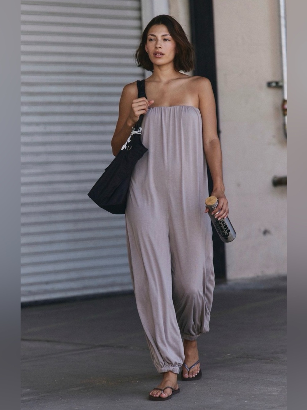 FP MOVEMENT by FREE PEOPLE Cool Down Sandwashed Onesie/STRAPLESS ONE PIECE